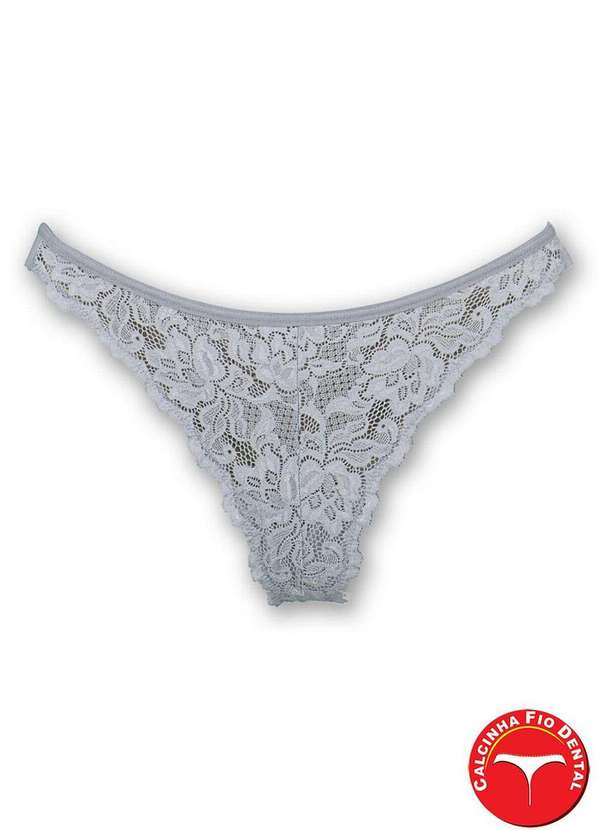 Demillus - Calcinha Fio Dental Lover Demillus 51839 76-Prata 2