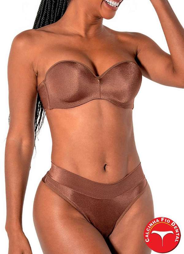 Demillus - Calcinha Fio Dental Sensa Demillus 51246 25-Bronze 3