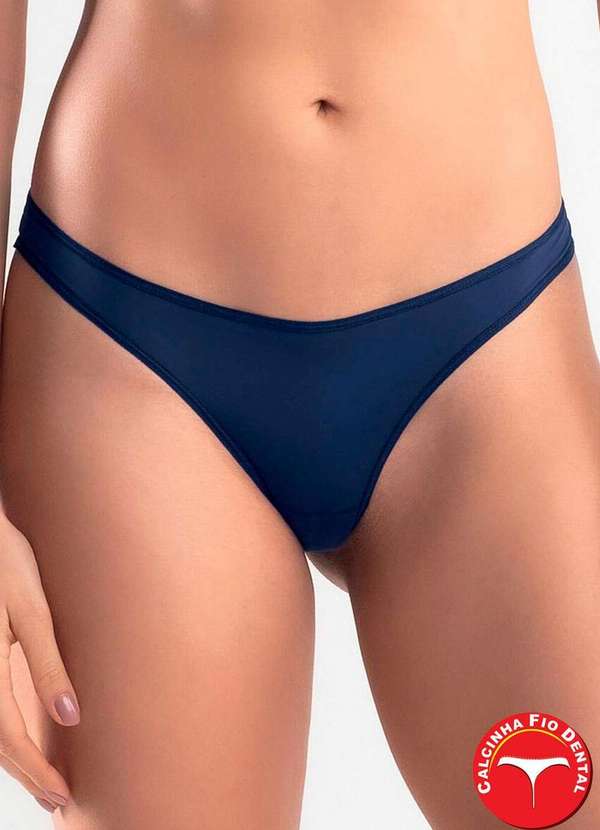 She - Calcinha Fio Dental She 434.02 Az08-Azul-Marinho 2