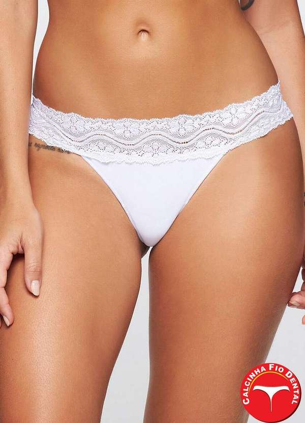 Valisere - Calcinha Fio Dental Valisere 70715 09-Branco 2