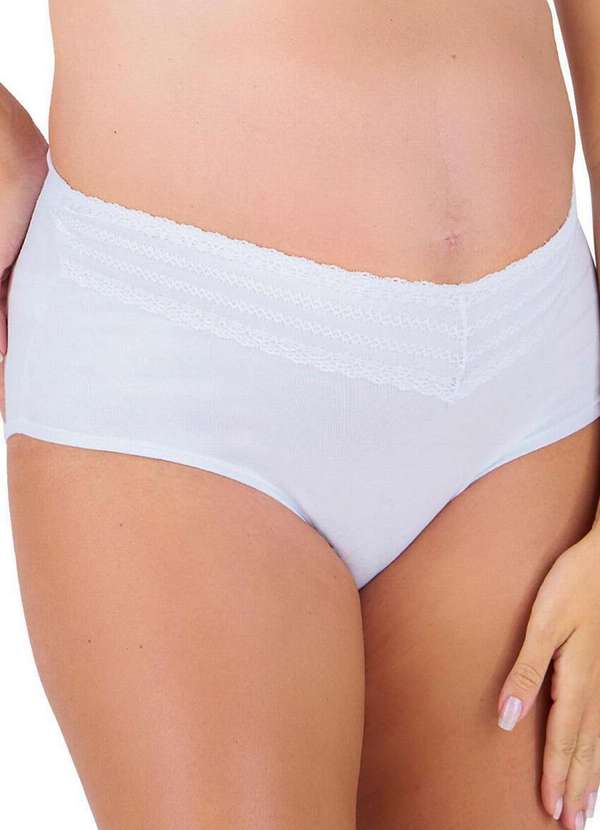 Calcinha Gestante Love Secret 8012012 003-Branco Meias Sao Jorge
