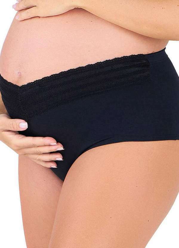 Love Secret - Calcinha Gestante Love Secret 8012012 012-Preto