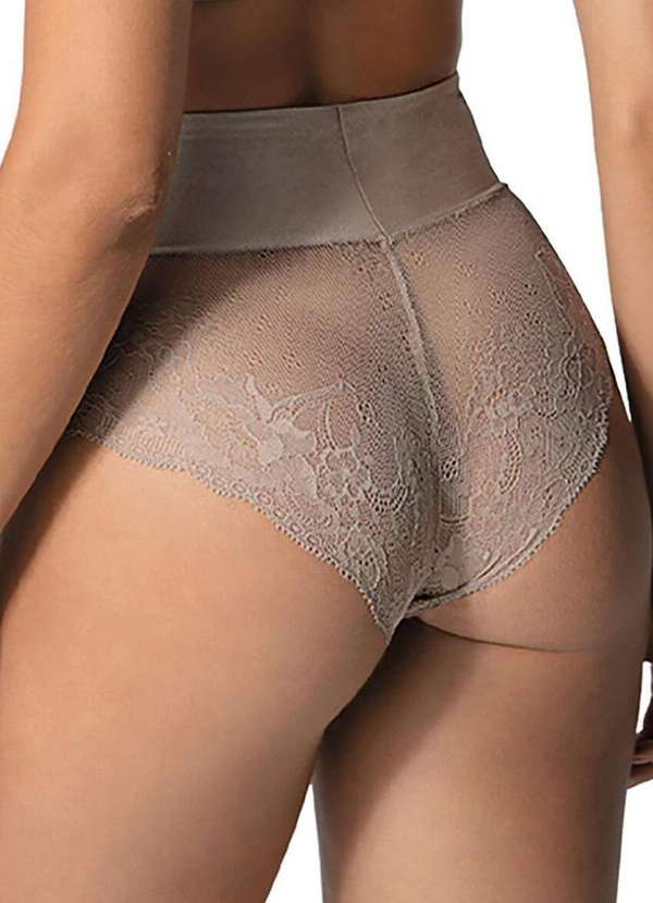 Demillus - Calcinha Hot Pants Aubade Demillus 57488 55-Bege-Rosado 2