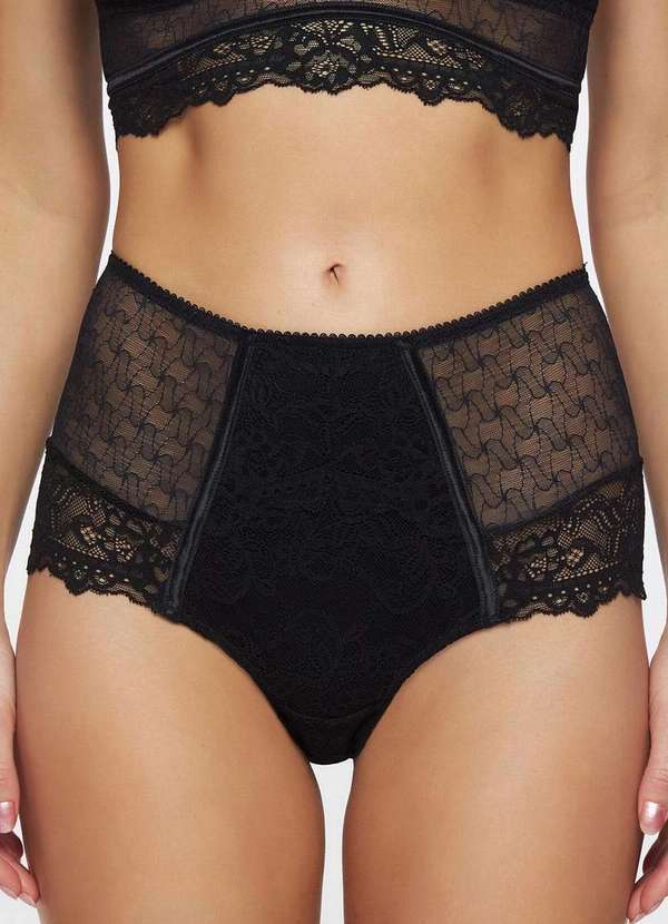 Calcinha Hot Pants Valisere 70583 71-Preto - Meias Sao Jorge