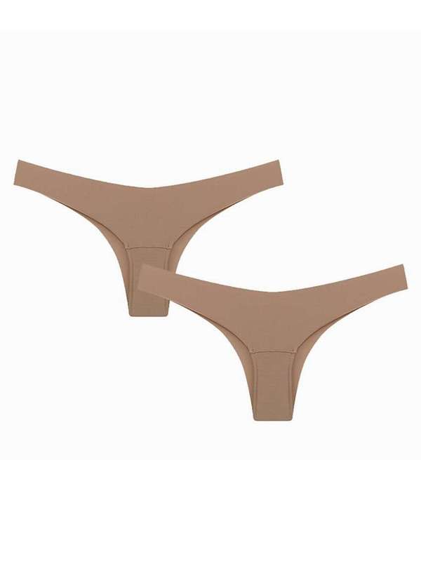 Bonjour - Kit/2 Calcinha Bonjour Kt3587 Ccm-Camurça-Camurça