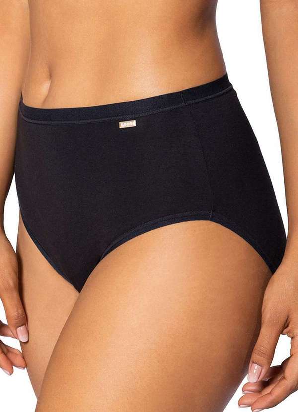 Lupo - Kit com 10 Calcinhas Alta Loba 40351-001 Plus Size Natural-Preto-Branco 4