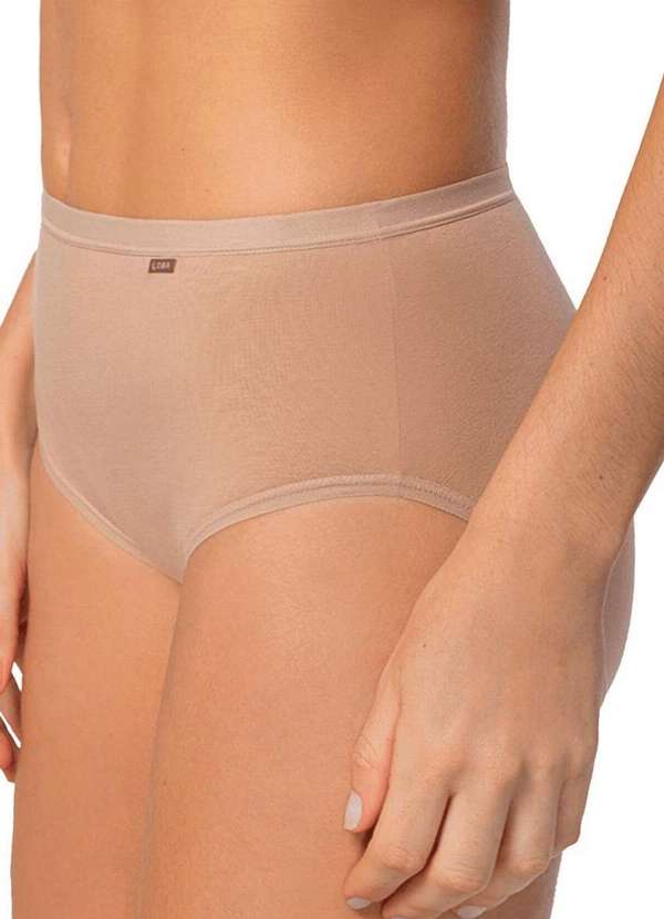 Lupo - Kit com 10 Calcinhas Alta Loba 40351-001 Plus Size Natural-Preto 2