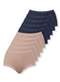 Demillus - Kit com 10 Calcinhas Alta Safira Demillus 57330 Bege-Preto - variação: Bege-Marinho