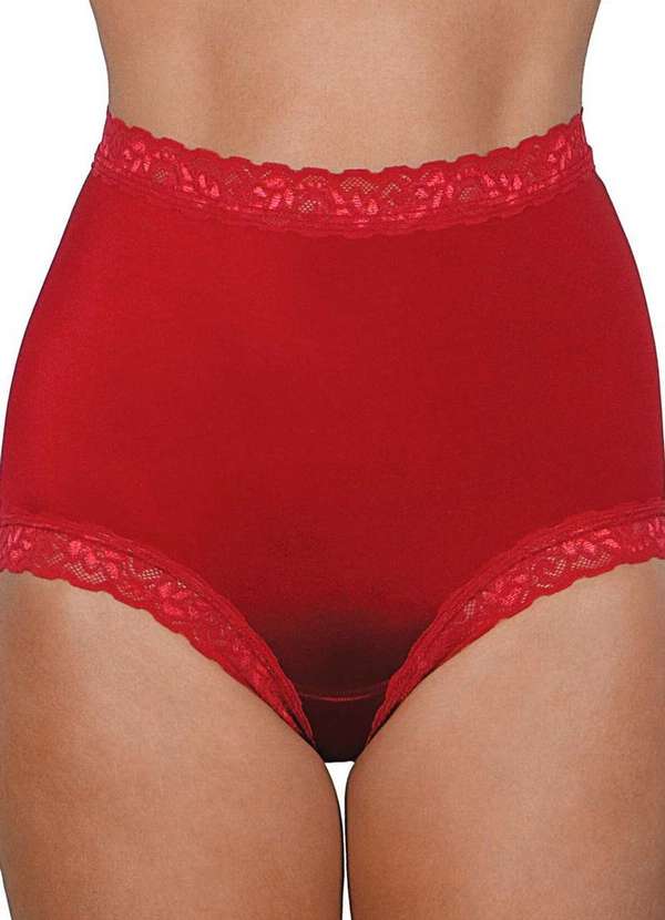 Demillus - Kit com 10 Calcinhas Alta Safira Demillus 57330 Marinho-Bege-Carmim-Preto 4