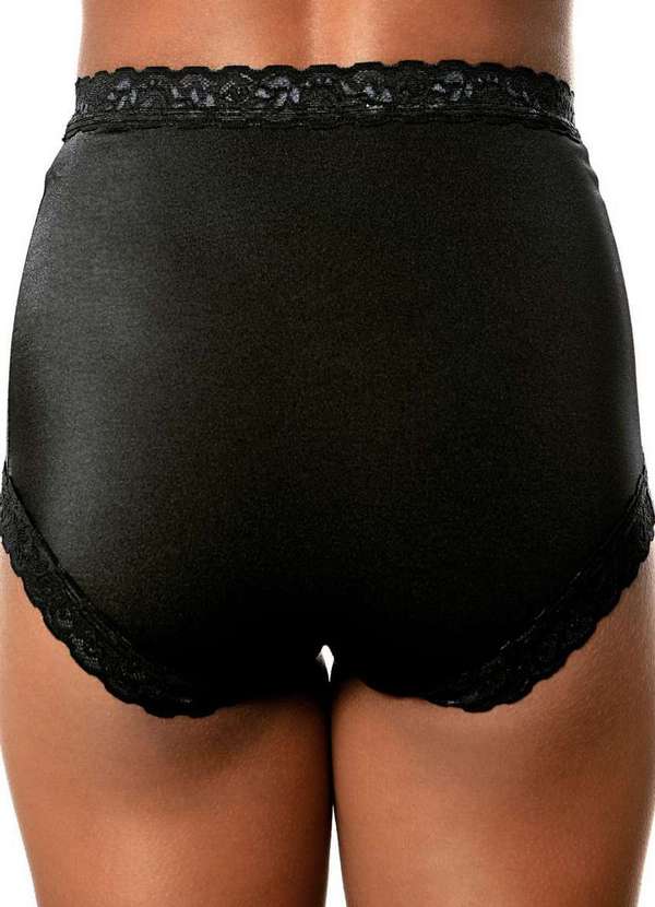 Demillus - Kit com 10 Calcinhas Alta Safira Demillus 57330 Preto 3