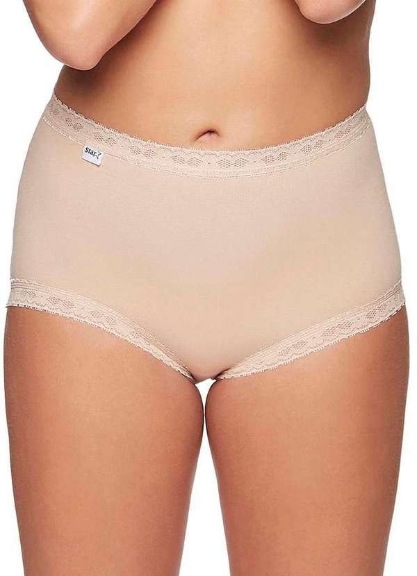 Triumph - Kit com 10 Calcinhas Alta Star Max Triumph 24649 Tender-Beige 2