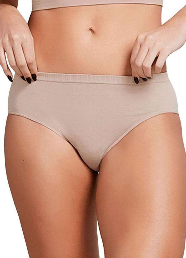 Trifil - Kit com 10 Calcinhas Alta Trifil 1971 Macadâmia-Preto-Branco 2