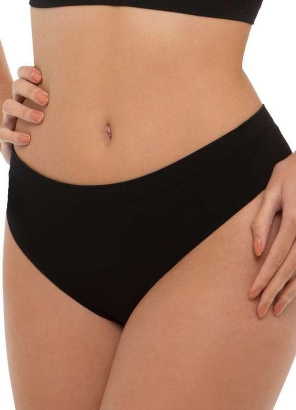 Trifil - Kit com 10 Calcinhas Alta Trifil 1971 Preto-Branco 2