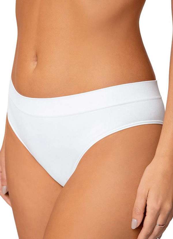 Lupo - Kit com 10 Calcinhas Básica Biquíni Loba 40300-001 Branco 2