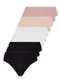 Lupo - Kit com 10 Calcinhas Básica Biquíni Loba 40300-001 Preto-Natural - variação: Preto-Branco-Natural-Nude