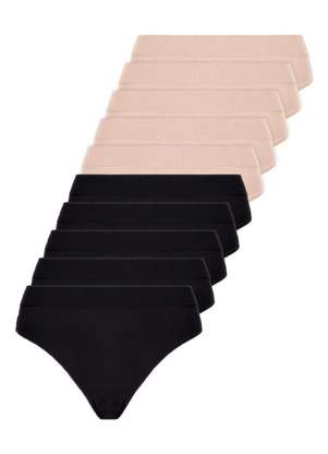 Lupo - Kit com 10 Calcinhas Básica Biquíni Loba 40300-001 - LUPO