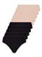 Lupo - Kit com 10 Calcinhas Básica Biquíni Loba 40300-001 Preto-Natural - variação: Preto-Natural