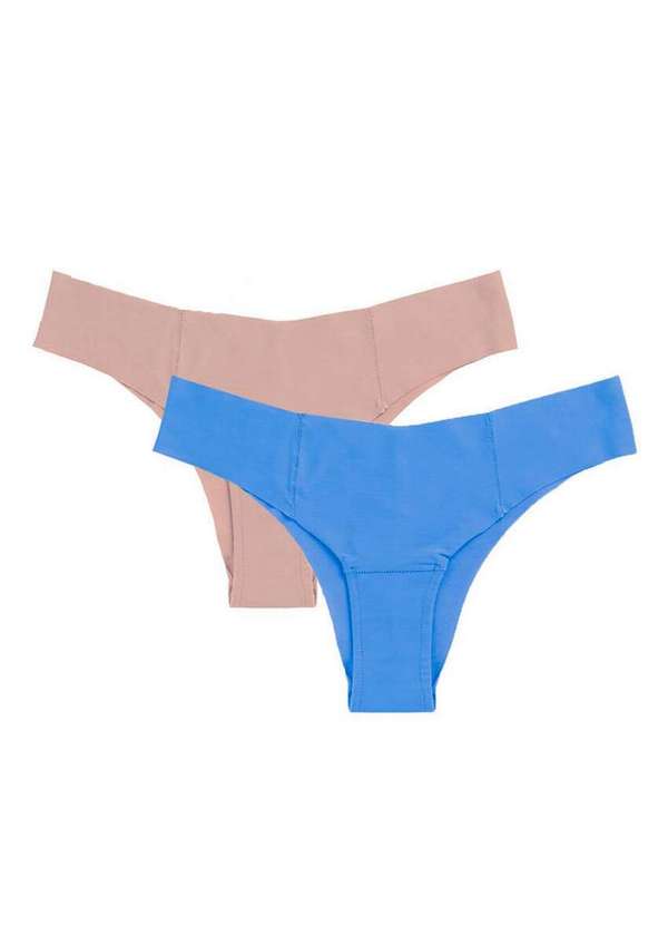 Bonjour - Kit com 10 Calcinhas Biquíni Bonjour K0860 Bege-Camurca-Azul-Ivy 4