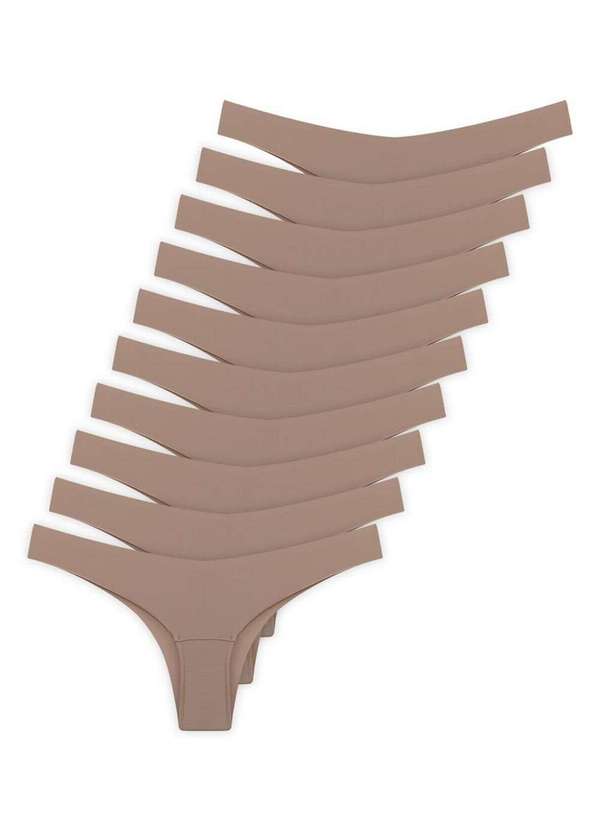 Bonjour - Kit com 10 Calcinhas Biquíni Bonjour Kt35870 Camurça