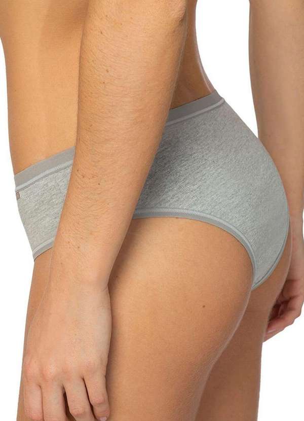 Lupo - Kit com 10 Calcinhas Biquiní Loba 40353-001 Plus Size Natural-Cinza 5