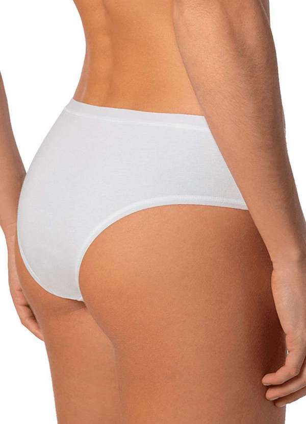 Lupo - Kit com 10 Calcinhas Biquiní Loba 40353-001 Plus Size Preto-Branco 5