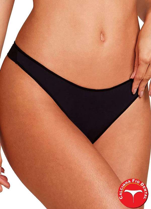 Hope - Kit com 10 Calcinhas Fio Dental Hope 37840 Preto 3