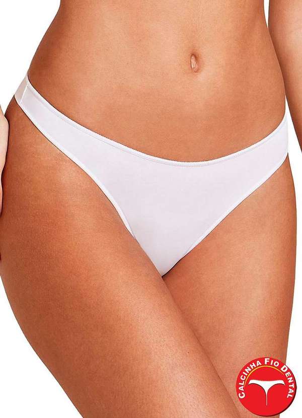 Hope - Kit com 10 Calcinhas Fio Dental Hope 37840 Preto-Branco 5