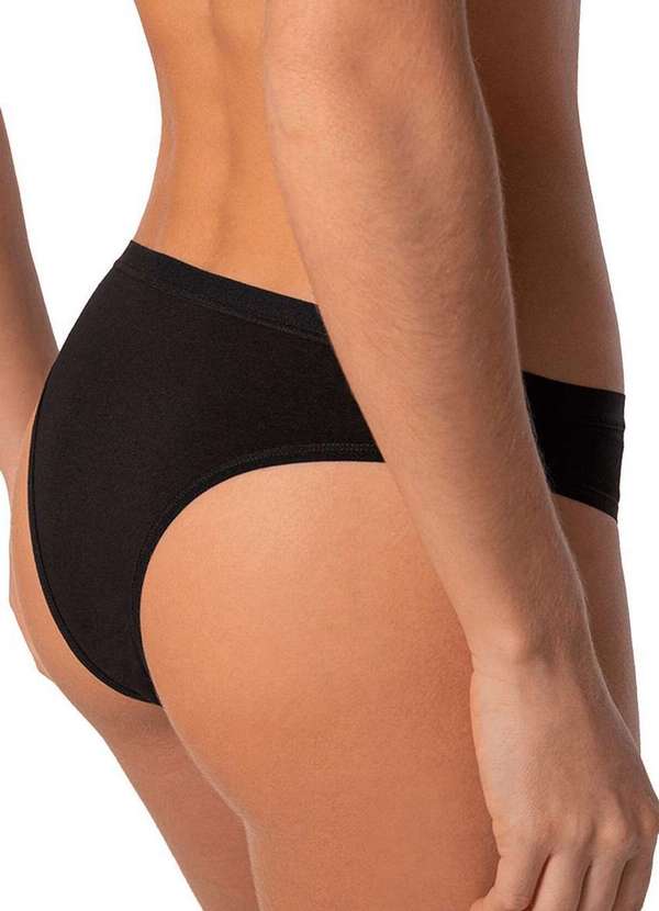 Lupo - Kit com 10 Calcinhas Tanga Loba 40354-001 Preto-Branco-Natural-Cinza 3