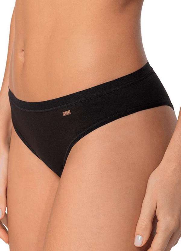 Lupo - Kit com 10 Calcinhas Tanga Loba 40354-001 Preto 2
