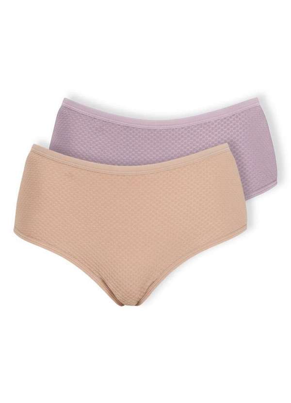 Dilady - Kit com 2 Calcinhas Alta Dilady 203201 Chocolate-Rosa-Retro