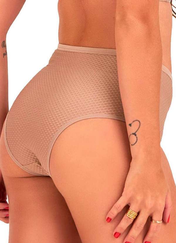 Dilady - Kit com 2 Calcinhas Alta Dilady 203203 Plus Size Chocolate-Rosa-Retro 3