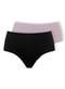 Dilady - Kit com 2 Calcinhas Alta Dilady 203203 Plus Size Rosa-Retro - variação: Preto-Rosa-Retro