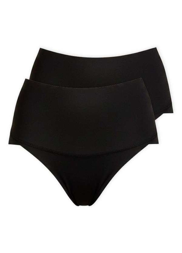 Hope - Kit com 2 Calcinhas Alta Hope 330850 Preto