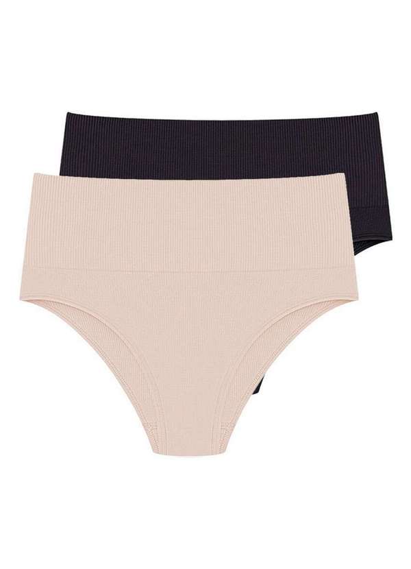 Hope - Kit com 2 Calcinhas Alta Hope 33110 Bege-Ballet-Preto