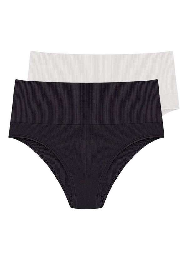 Hope - Kit com 2 Calcinhas Alta Hope 33110 Preto-Branco