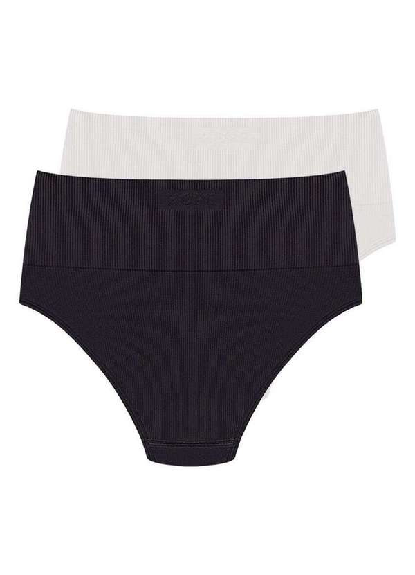 Hope - Kit com 2 Calcinhas Alta Hope 33110 Preto-Branco 6