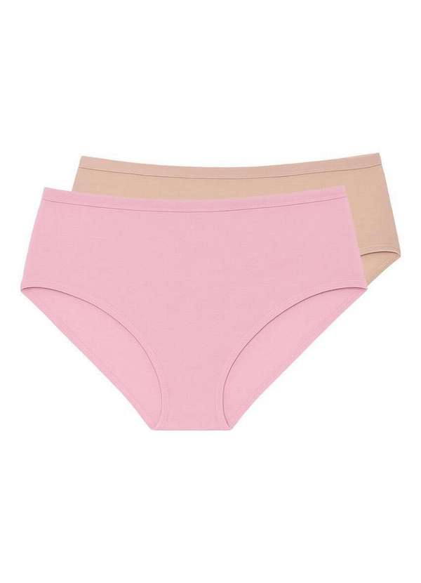 Liz - Kit com 2 Calcinhas Alta Liz 50330 Blush-Sepia