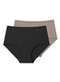 Liz - Kit com 2 Calcinhas Alta Liz 50395 Blush - variação: Preto-Sepia