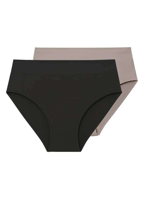 Liz - Kit com 2 Calcinhas Alta Liz 70935 Super-Black-Sepia