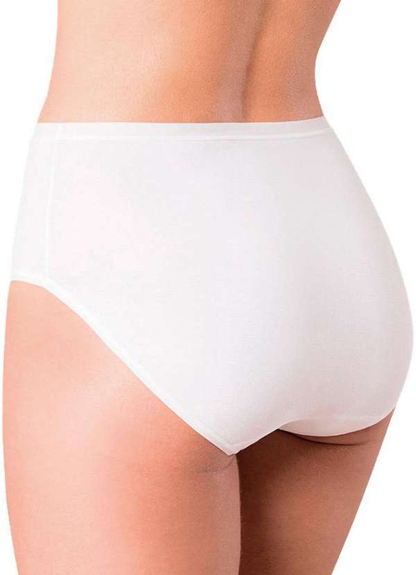 Lupo - Kit com 2 Calcinhas Alta Loba 40351-001 Plus Size Branco 6
