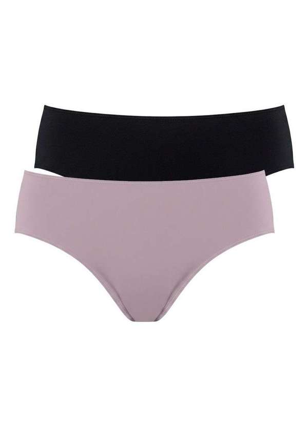 Love Secret - Kit com 2 Calcinhas Alta Love Secret 899305 560-Rosa-Retrô-Preto