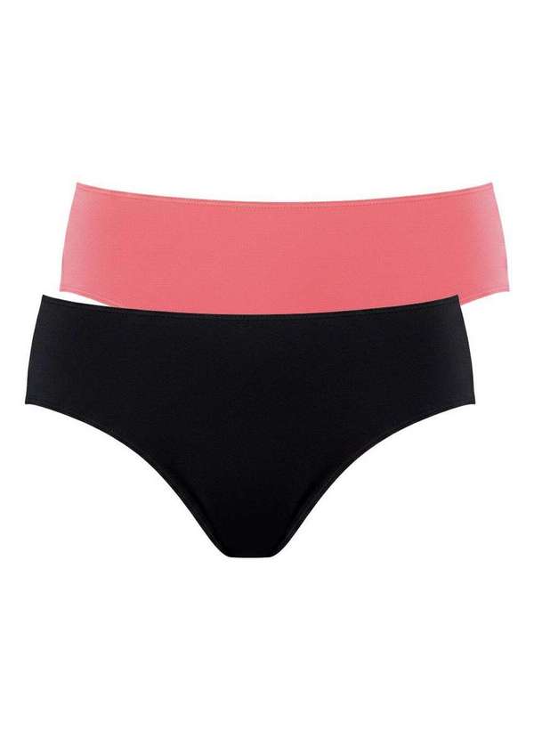 Love Secret - Kit com 2 Calcinhas Alta Love Secret 899305 562-Preto-Rosê