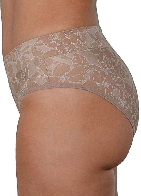 Demillus - Kit com 2 Calcinhas Alta Olimpo Demillus 26639 Bege-Preto 4