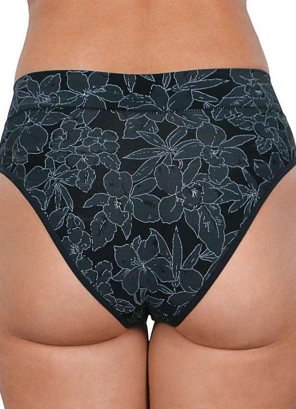 Demillus - Kit com 2 Calcinhas Alta Olimpo Demillus 26639 Bege-Preto 6