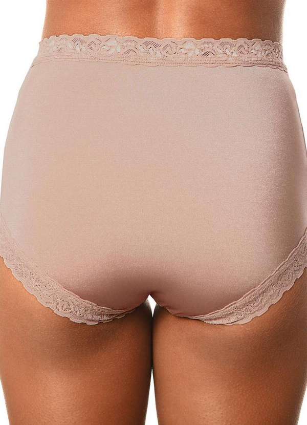 Demillus - Kit com 2 Calcinhas Alta Safira Demillus 57330 Bege-Preto 3