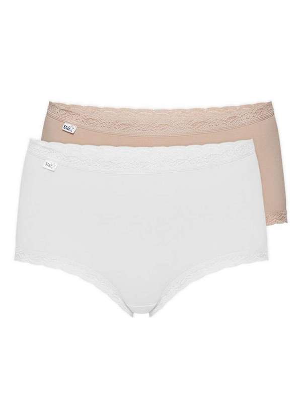 Triumph - Kit com 2 Calcinhas Alta Star Max Triumph 24649 Branco-Mink