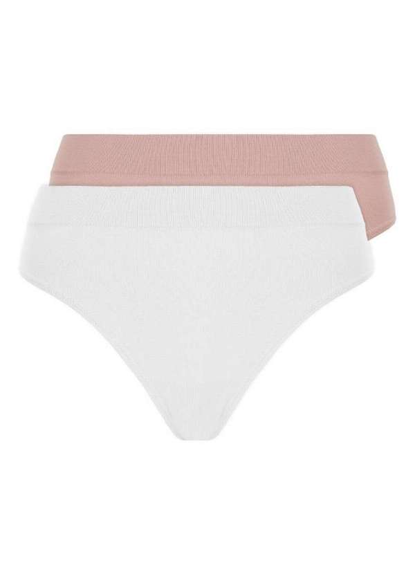 Lupo - Kit com 2 Calcinhas Básica Biquíni Loba 40300-001 Branco-Nude