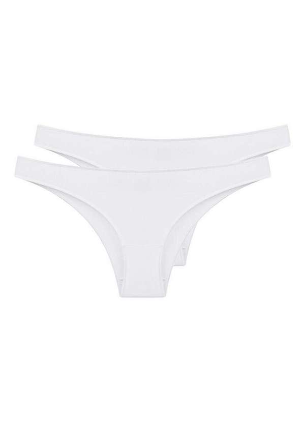 Bonjour - Kit com 2 Calcinhas Biquíni Bonjour Ft34840 Branco