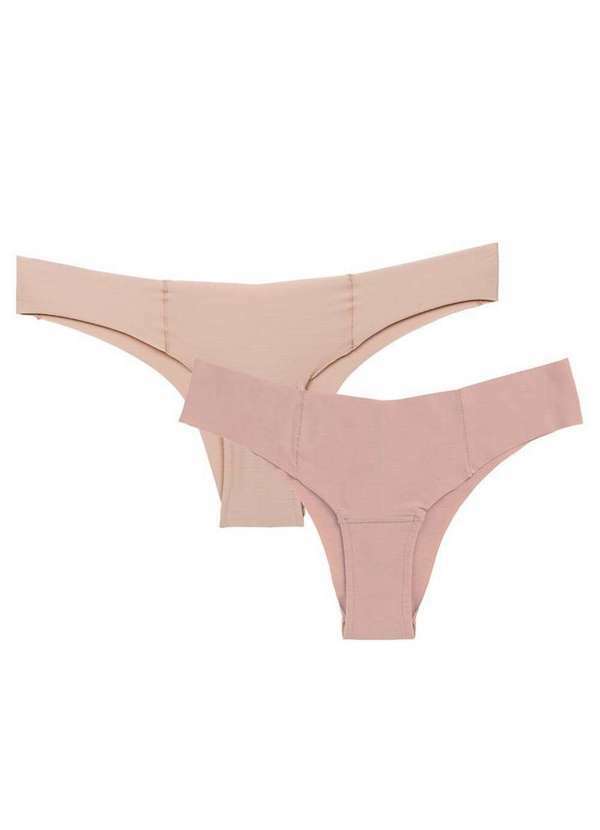 Bonjour - Kit com 2 Calcinhas Biquíni Bonjour K 0860 Bcu-Camurça-Ballet