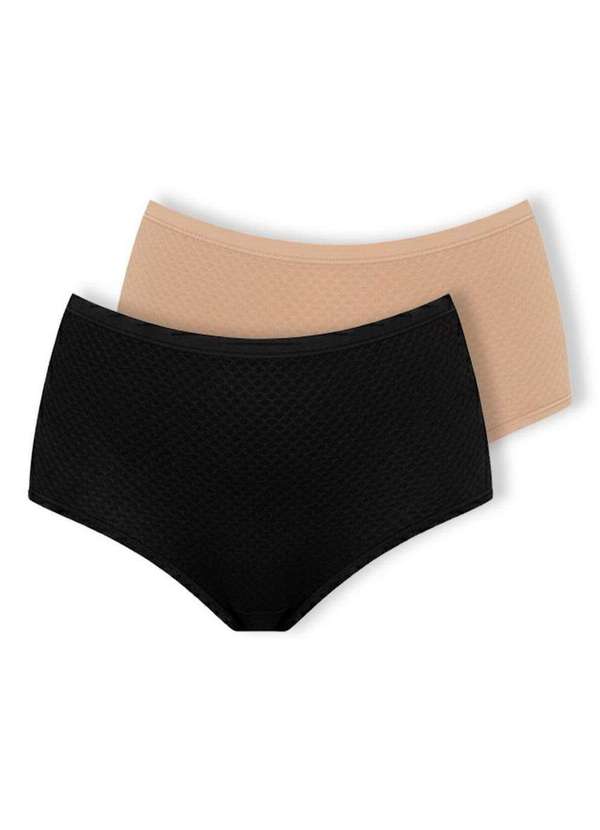 Dilady - Kit com 2 Calcinhas Biquíni Dilady 203202 Preto-Chocolate